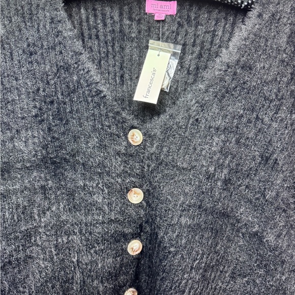🔥 New Miami for francesca’s fuzzy cropped cardigan - Picture 6 of 7